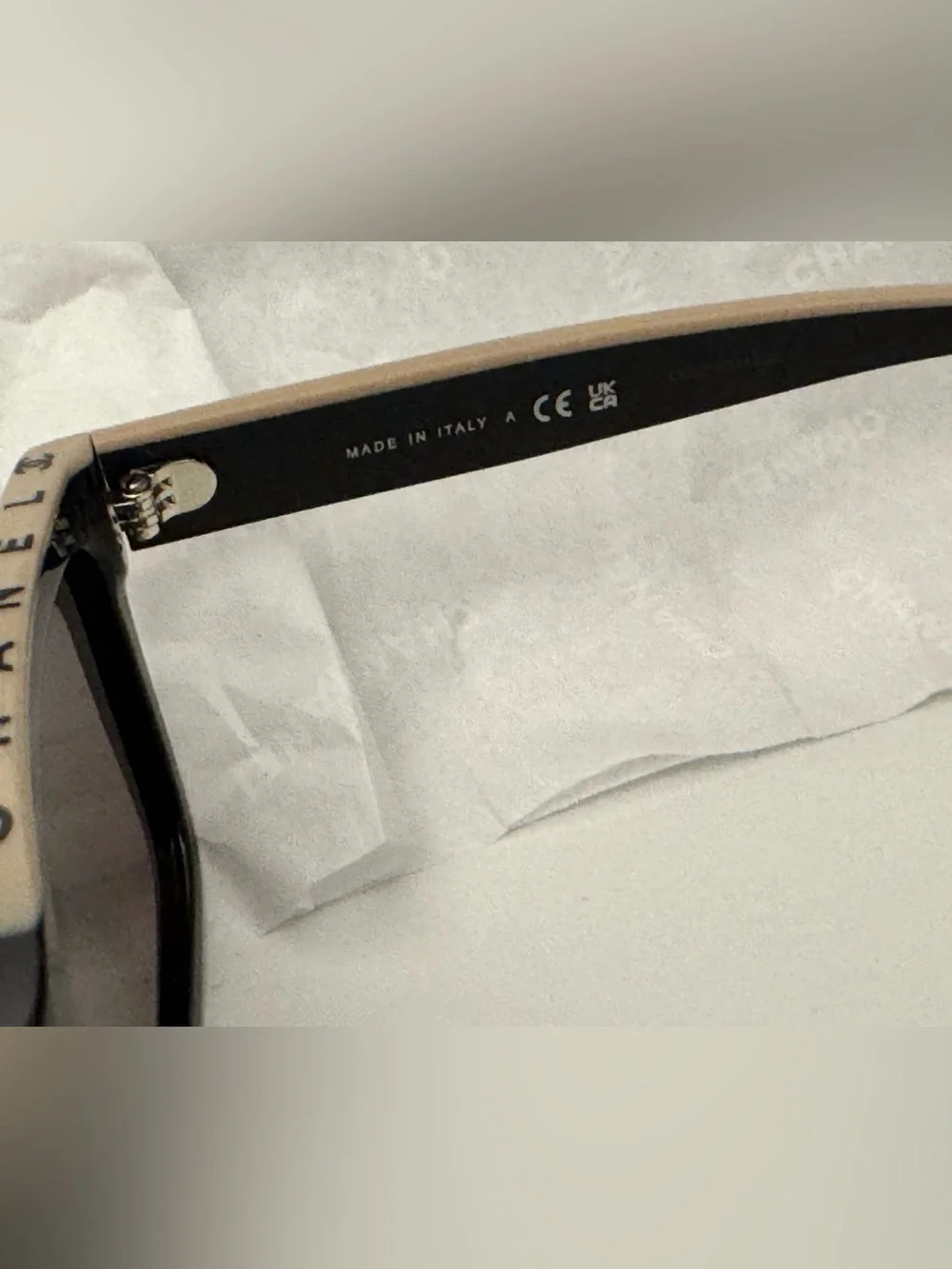 CHANEL Black & Beige Sunglasses - LOW BRIDGE FIT